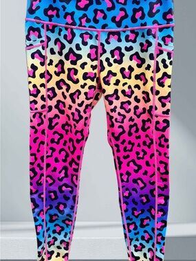 Rare Constantly Varied Gear (CVG) Rainbow Leopard Leggings